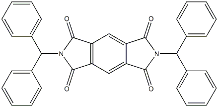 N,N'-Bis(diphenylmethyl)-1,2:4,5-benzenebis(dicarboximide) 结构式