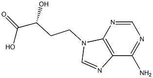 (αR)-6-Amino-α-hydroxy-9H-purine-9-butanoic acid Structure