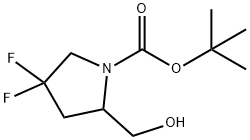 4.4-二氟-2-羟甲基吡咯烷-1-叔丁基羧酸, 317354-91-9, 结构式