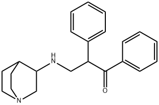 β-(1-Azabicyclo[2.2.2]octan-3-ylamino)-α-phenylpropiophenone 结构式