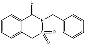 8-benzyl-9,9-dioxo-9$l^{6}-thia-8-azabicyclo[4.4.0]deca-1,3,5-trien-7- one Struktur