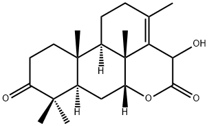 7-Hydroxy-8,13-dimethyl-3-oxopodocarp-13-ene-14-glycolic acid δ-lactone Structure