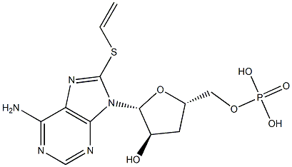 8-THIOETHYLADENOSINE 3':5'-CYCLIC*MONOPH OSPHATE Structure