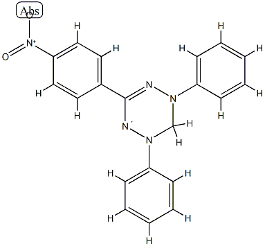 6-(4-nitrophenyl)-2,4-diphenylverdazyl 化学構造式