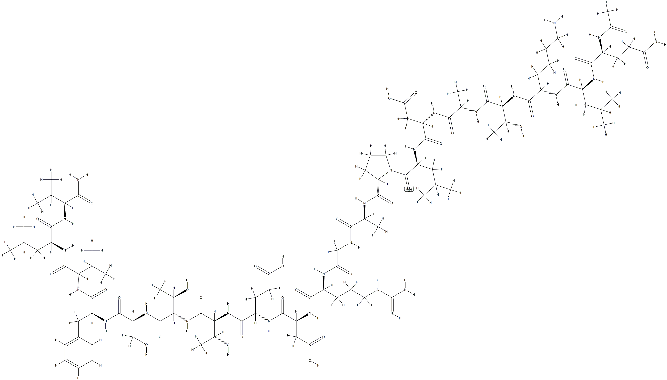 AC-GLN-LEU-LYS-THR-ALA-ASP-LEU-PRO-ALA-GLY-ARG-ASP-GLU-THR-THR-SER-PHE-VAL-LEU-VAL- NH2, 320350-56-9, 结构式