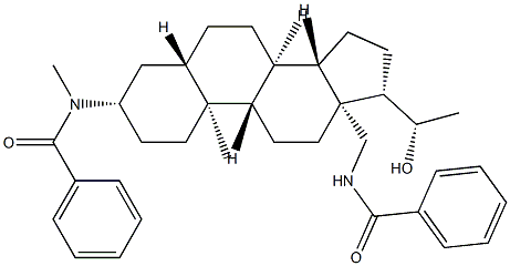 N-[(20S)-18-Benzoylamino-20-hydroxy-5α-pregnan-3β-yl]-N-methylbenzamide Struktur