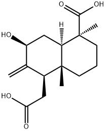 (1R,4aα)-Decahydro-5β-carboxy-3β-hydroxy-5,8aβ-dimethyl-2-methylene-1-naphthaleneacetic acid 结构式