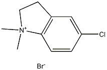 1,1-ジメチル-5-クロロ-2,3-ジヒドロ-1H-インドリウム·ブロミド 化学構造式