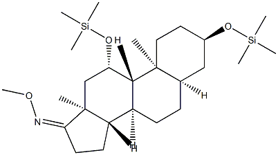 3α,11β-Bis(trimethylsiloxy)-5β-androstan-17-one O-methyl oxime Struktur