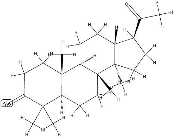 4,4,8,14-Tetramethyl-18-nor-5α-pregnane-3,20-dione Structure