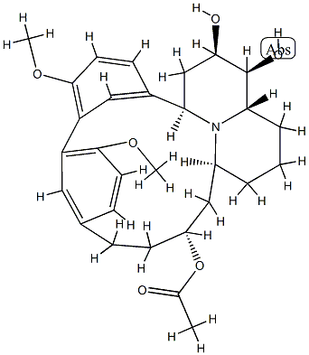 (12R)-リトランカン-8α,9α,12-トリオール12-アセタート 化学構造式