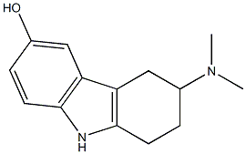 3-(ジメチルアミノ)-2,3,4,9-テトラヒドロ-1H-カルバゾール-7-オール·塩酸塩 化学構造式