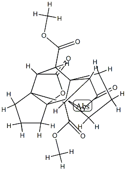 2,3,4,5,7,8-Hexahydro-2,13-dioxo-8a,5-(epoxymethano)-3,5a-methano-3a,8b-propano-6H-indeno[4,5-b]furan-4,14-dicarboxylic acid dimethyl ester 结构式