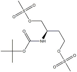 Carbamic acid, N-[(1R)-3-[(methylsulfonyl)oxy]-1-[[(methylsulfonyl)oxy]methyl]pr 化学構造式