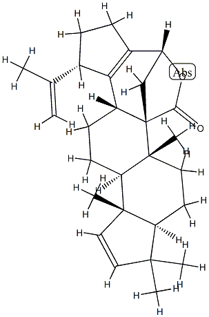 16α-Hydroxy-A(1),28-dinorlupa-2,17,20(29)-trien-27-oic acid γ-lactone Structure