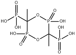 2,5-ジヒドロキシ-3,6-ジメチル-3,6-ジホスホノ-2,5-ジホスファ(V)-1,4-ジオキサン-2,5-ジオン 化学構造式