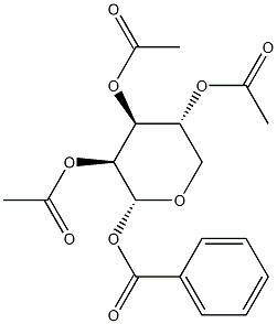 α-D-Lyxopyranose 2,3,4-triacetate 1-benzoate Structure