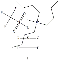 トリブチルメチルホスホニウムビス(トリフルオロメタンスルホニル)イミド 化学構造式