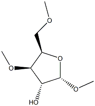 メチル3-O,5-O-ジメチル-α-D-キシロフラノシド 化学構造式