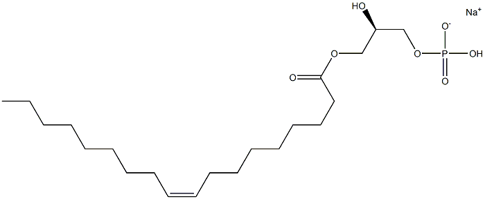 1-O-9Z-Octadecenoyl-sn-glyceryl-3-phosphoricacidsodiumsalt Structure