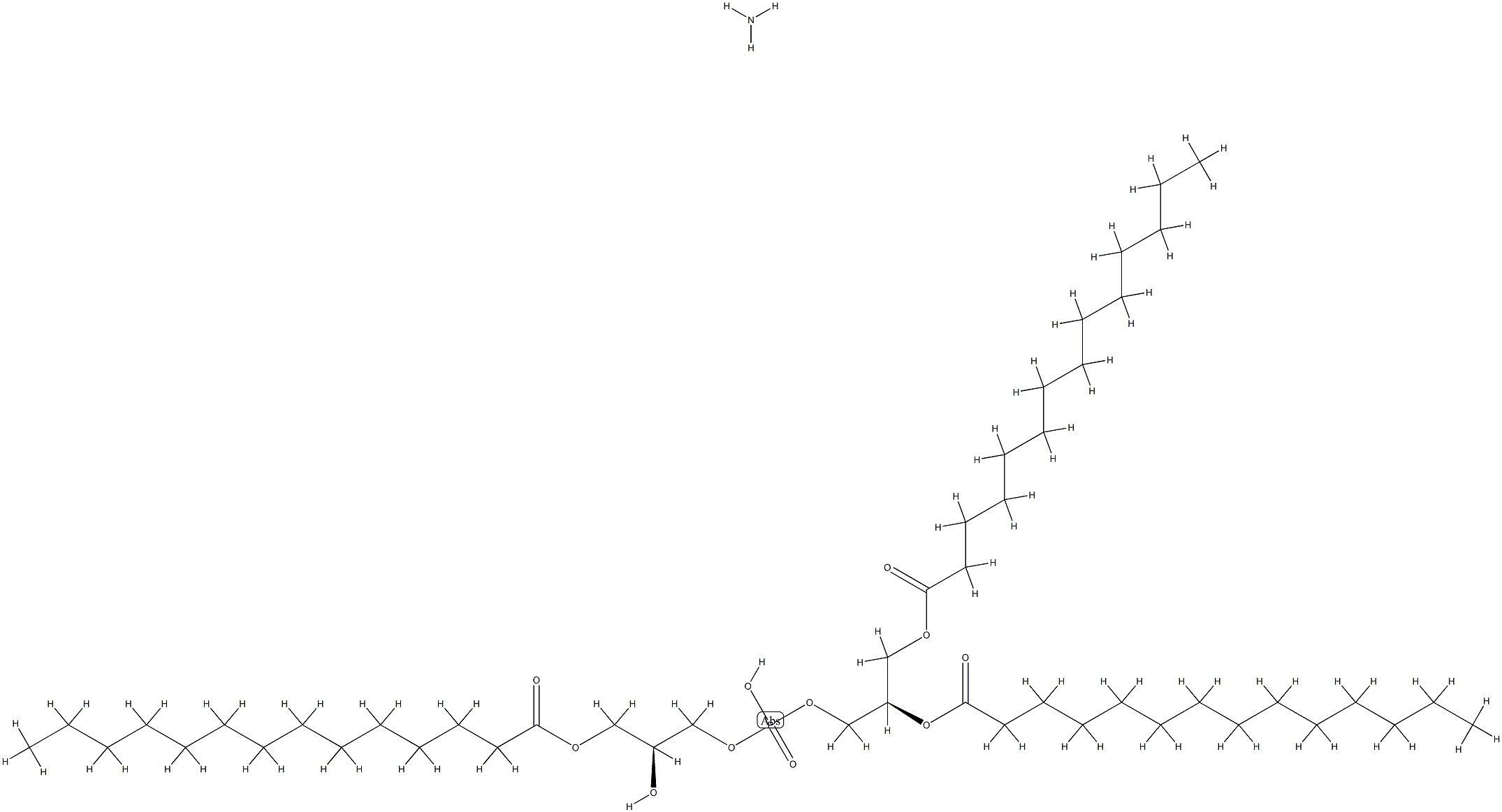 SN-(3-MYRISTOYL-2-HYDROXY)-GLYCEROL-1-PHOSPHO-SN-3'-(1',2'-DIMYRISTOYL)-GLYCEROL (AMMONIUM SALT);14:0 HEMI BMP (S;R),325466-04-4,结构式