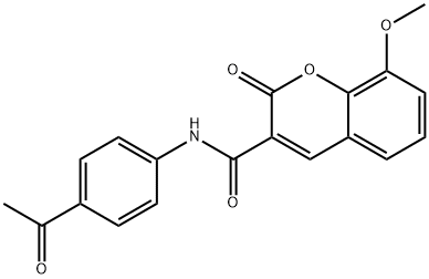 N-(4-acetylphenyl)-8-methoxy-2-oxo-2H-chromene-3-carboxamide Structure