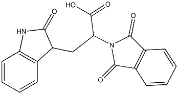 α-(1,3-Dihydro-1,3-dioxo-2H-isoindol-2-yl)-2,3-dihydro-2-oxo-1H-indole-3-propionic acid,32565-32-5,结构式