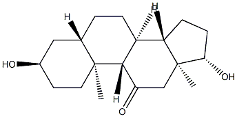 3α,17β-Dihydroxy-5α-androstan-11-one Struktur