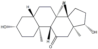 3β,17β-Dihydroxy-5α-androstan-11-one Struktur