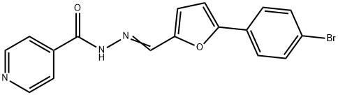 (E)-N-((5-(4-bromophenyl)furan-2-yl)methylene)isonicotinohydrazide Struktur