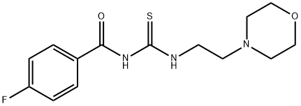 4-氟-N-((2-吗啉乙基)氨基硫代甲酰基)苯甲酰胺盐酸盐, 327975-20-2, 结构式