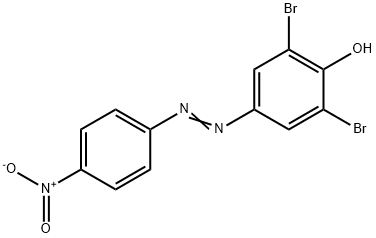 3,5-ジブロモ-4'-ニトロアゾベンゼン-4-オール 化学構造式