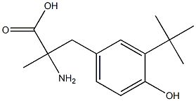 3-tert-Butyl-4-hydroxy-α-methyl-α-aminobenzenepropionic acid Struktur