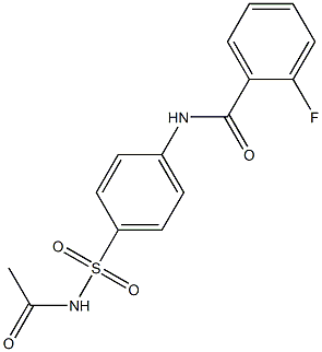 N-{4-[(acetylamino)sulfonyl]phenyl}-2-fluorobenzamide Structure