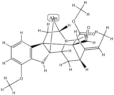 (3ξ,16R)-2α,5α-Epoxy-1,2-dihydro-12-methoxy-17-oxoakuammilan-16-carboxylic acid methyl ester Struktur
