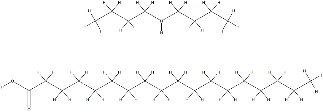 Octadecanoic acid, compd. with N-butyl-1-butanamine (1:1) Struktur