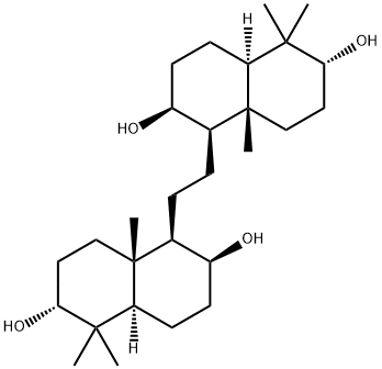 (8S,14S)-26,27-Dinor-8,14-secogammacerane-3α,8,14,21β-tetrol Structure