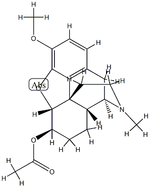 4,5α-Epoxy-3-methoxy-17-methylmorphinan-6β-ol acetate 结构式