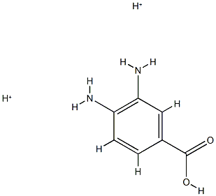 Benzoic  acid,  3,4-diamino-,  conjugate  diacid  (8CI) 结构式