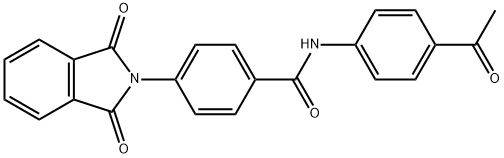 N-(4-acetylphenyl)-4-(1,3-dioxo-1,3-dihydro-2H-isoindol-2-yl)benzamide Struktur
