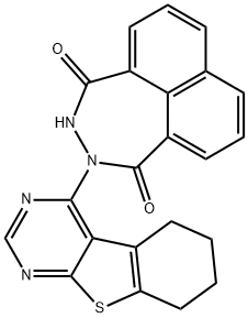 2-(5,6,7,8-tetrahydro[1]benzothieno[2,3-d]pyrimidin-4-yl)-2,3-dihydronaphtho[1,8-de][1,2]diazepine-1,4-dione|