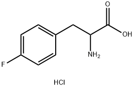 DL-4-氟苯丙氨酸盐酸盐, 332-30-9, 结构式