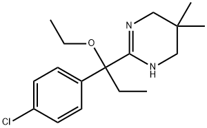 3,4,5,6-Tetrahydro-2-(4-chloro-α-ethoxy-α-ethylbenzyl)-5,5-dimethylpyrimidine Structure