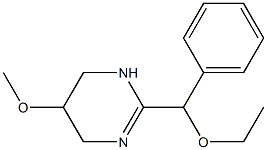 3,4,5,6-Tetrahydro-2-(α-ethoxybenzyl)-5-methoxypyrimidine Structure