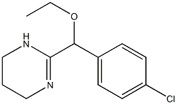 3,4,5,6-テトラヒドロ-2-(4-クロロ-α-エトキシベンジル)ピリミジン 化学構造式