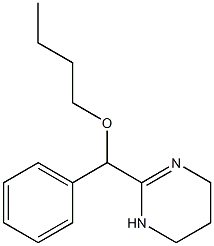 3,4,5,6-テトラヒドロ-2-(α-ブトキシベンジル)ピリミジン 化学構造式