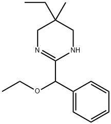 3,4,5,6-Tetrahydro-2-(α-ethoxybenzyl)-5-ethyl-5-methylpyrimidine Structure