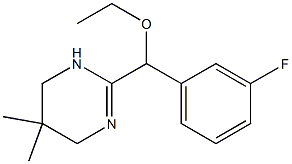 3,4,5,6-Tetrahydro-5,5-dimethyl-2-(α-ethoxy-3-fluorobenzyl)pyrimidine Struktur