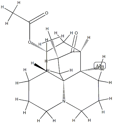 (15S)-15-メチル-8-オキソリコポダン-5β,12-ジオール5-アセタート 化学構造式