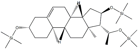 (20S)-3β,16α,20-Tris(trimethylsiloxy)pregn-5-ene,33287-38-6,结构式